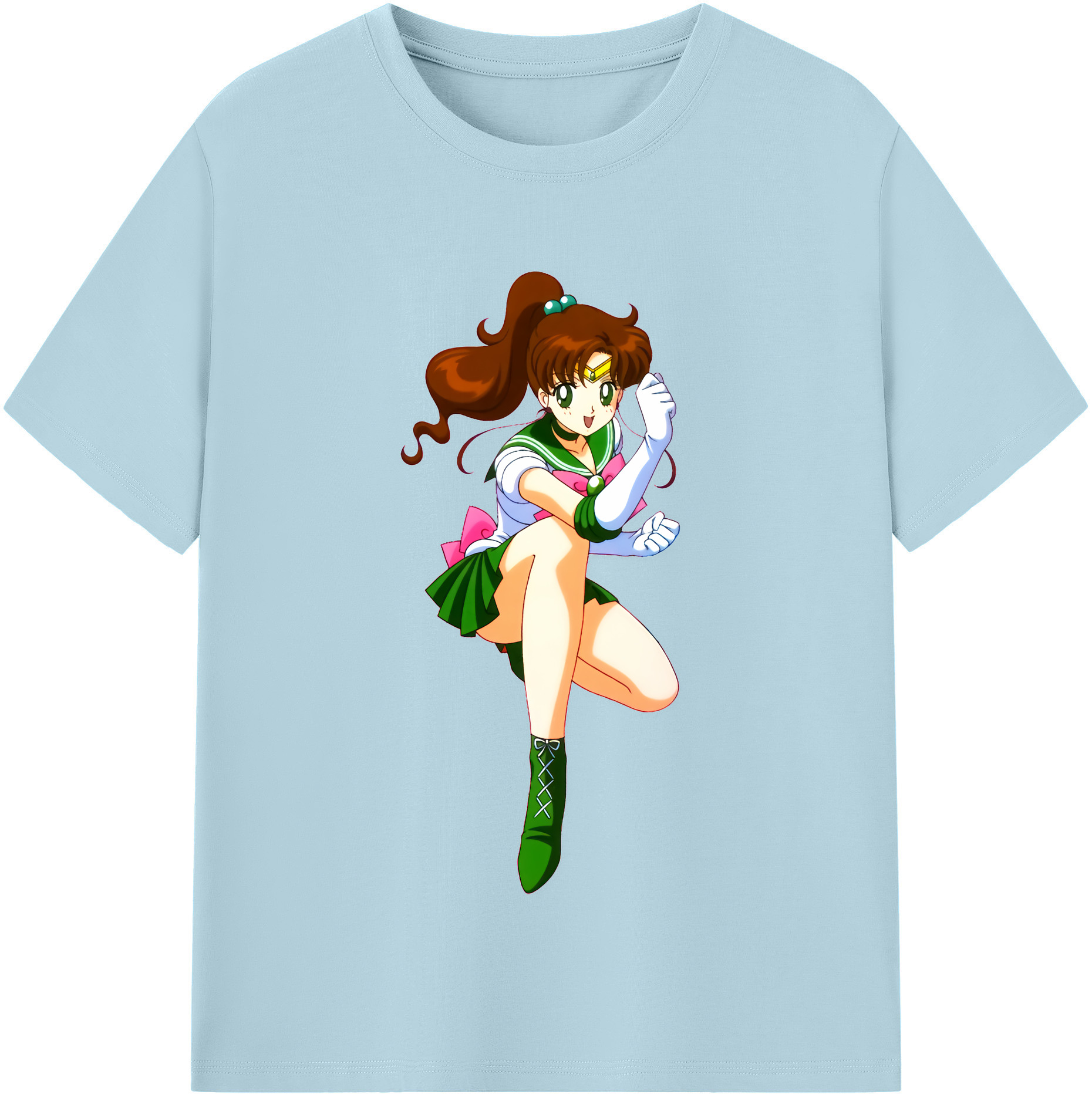 （画像用） 美少女戦士セーラームーン 木野 まこと きの まこと Sailor Moon Kino Makoto （セーラージュピター；Sailor Jupiter） 綿100％半袖Tシャツ（フロントプリント）